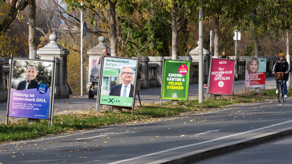 Wahlplakate in der Steiermark