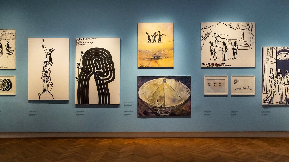 "A Muslim, a Christian, and a Jew", Ausstellungsansicht im Jüdischen Museum Wien