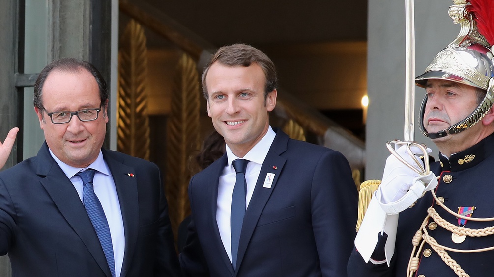 Francois Hollande und Emmanuel Macron