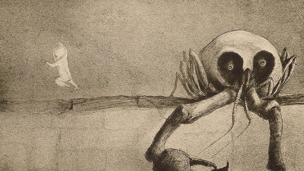 EBERHARD SPANGENBERG Alfred Kubin, "Die Stunde der Geburt", Ausschnitt