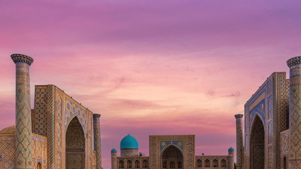 Der Registan-Platz in Samarkand, Usbekistan