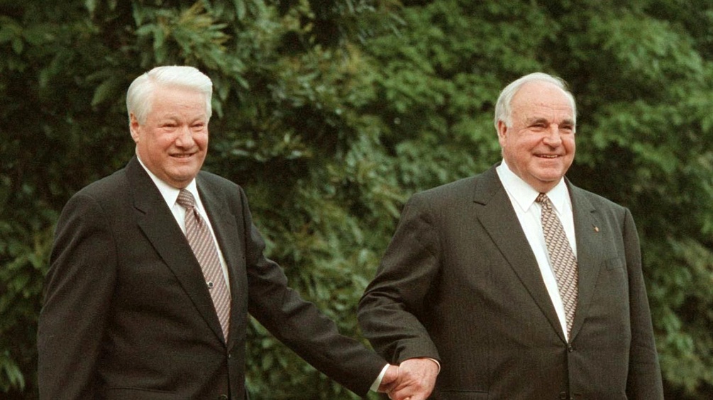 Boris Jelzin und Helmut Kohl, 1998