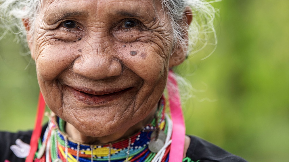 Alte Dame, volksstammangehörig, in Malaysien