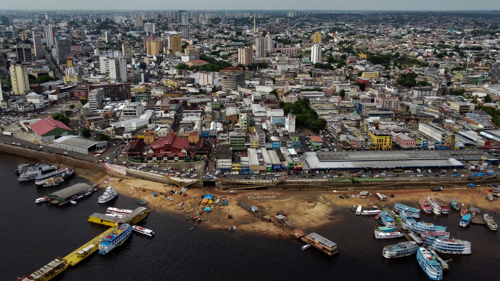 Die Stadt Manaus aus der Vogelperspektive.