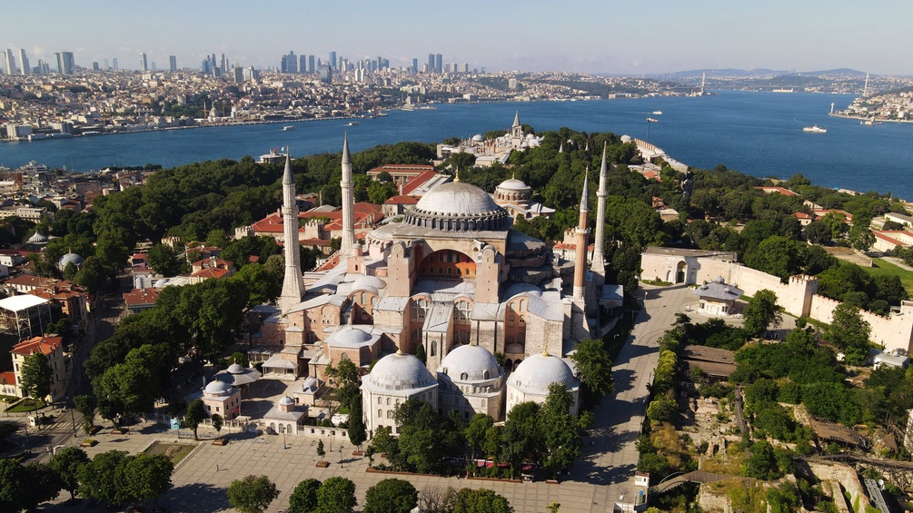 Hagia Sophia aus der Vogelperspektive.