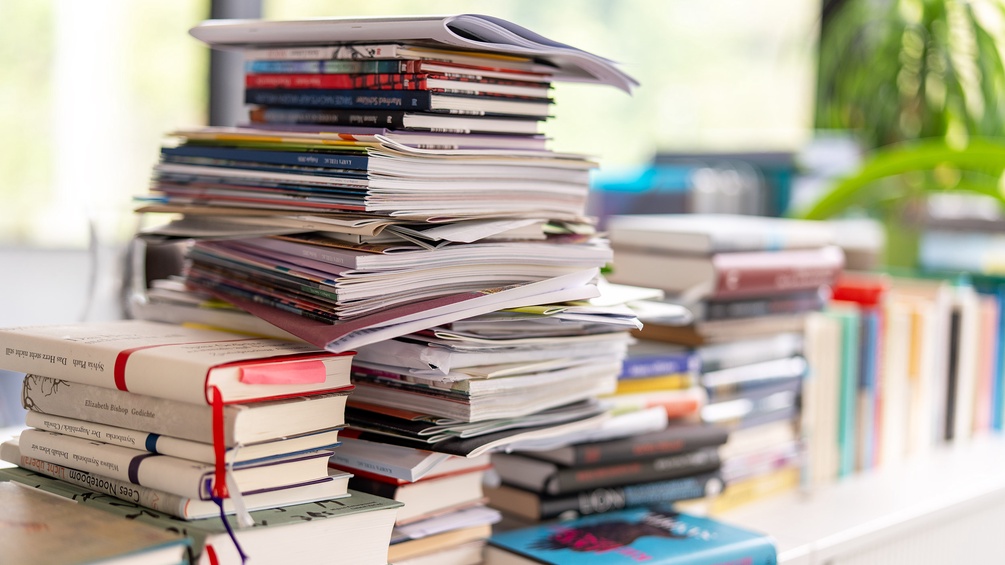 Ex libris - Bücherstapel