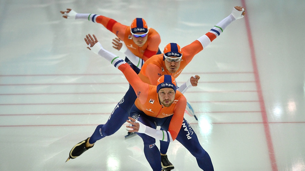 Ein Speed-Skating-Team bei der Arbeit