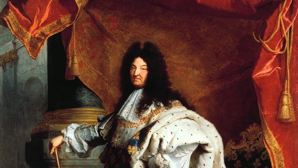 König Ludwig XIV. im Krönungsornat, Porträt von Hyacinthe Rigaud.