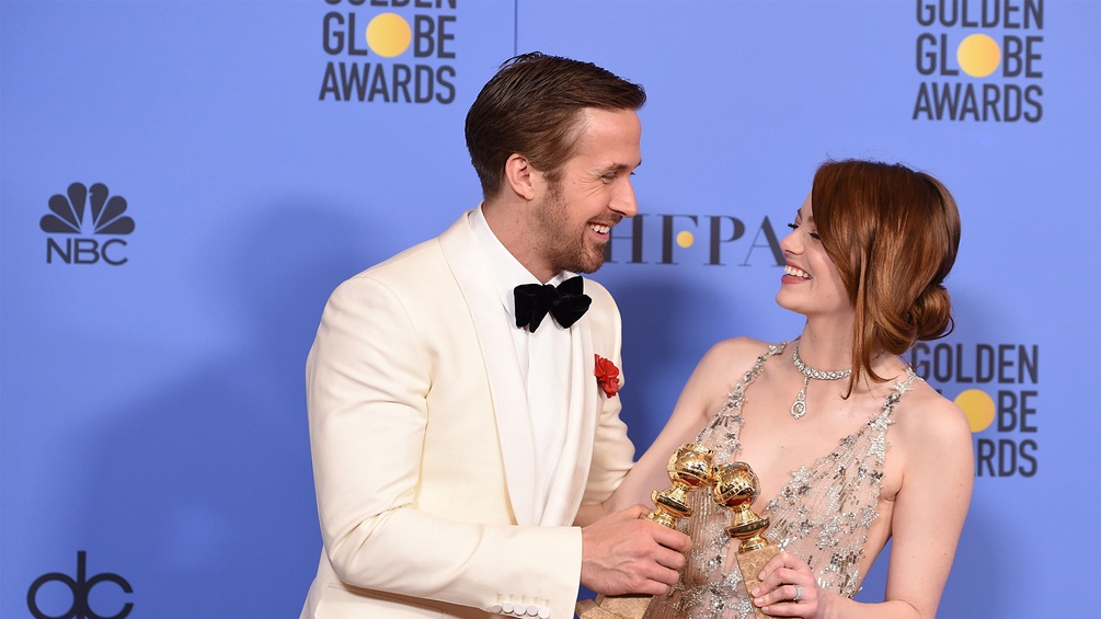 Ryan Gosling und Emma Stone bei den Golden Globe Awards