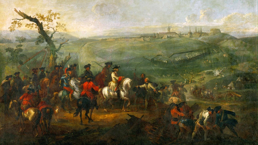 PICTUREDESK.COM/BRANDSTAETTER IMAGES/AUSTRIAN ARCHIVES Die Belagerung Prags, 1742, während dem Österreichischen Erbfolgekrieg (Ausschnitt eines Gemäldes)