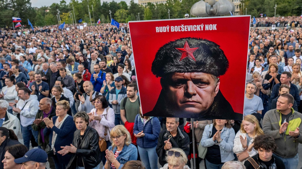 Proteste in der Slowakei gegen Robert Fico