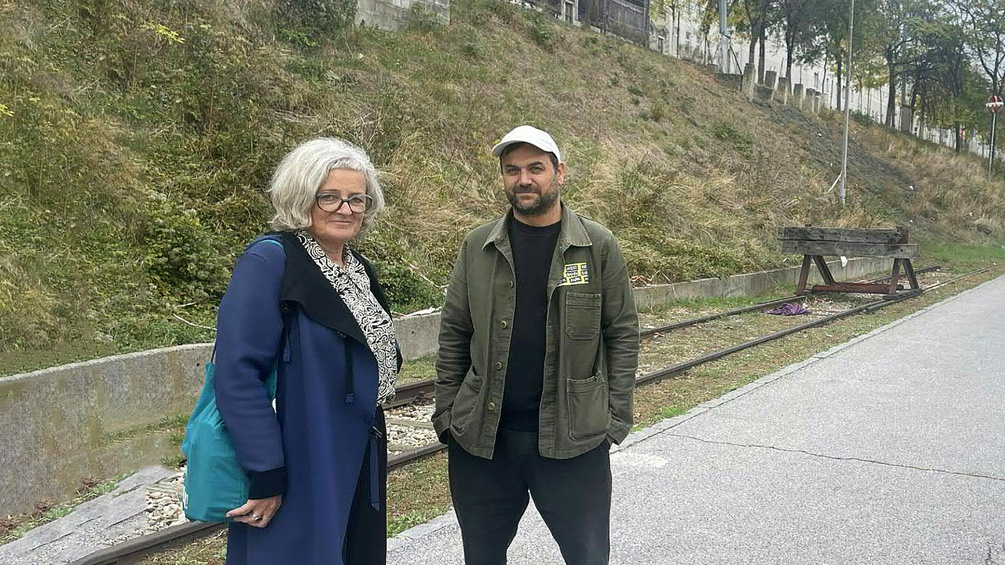 Lilli Licka und Hannes Gröblacher von der Bürgerinitiative "Westbahnpark.Jetzt"