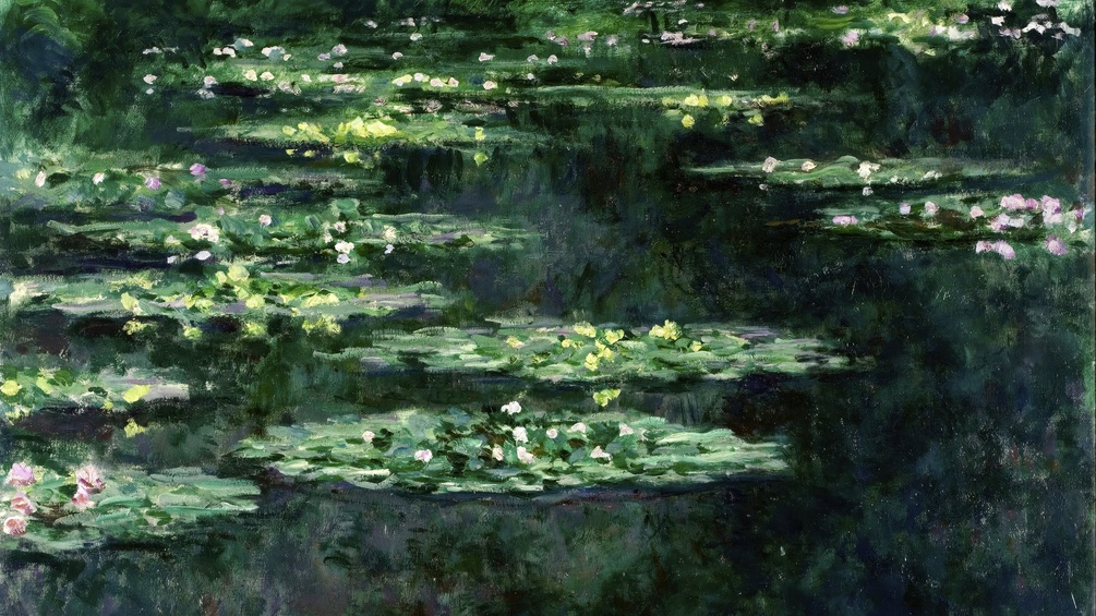 "Wasserlilien", Ausschnitt - Gemälde von Claude Monet