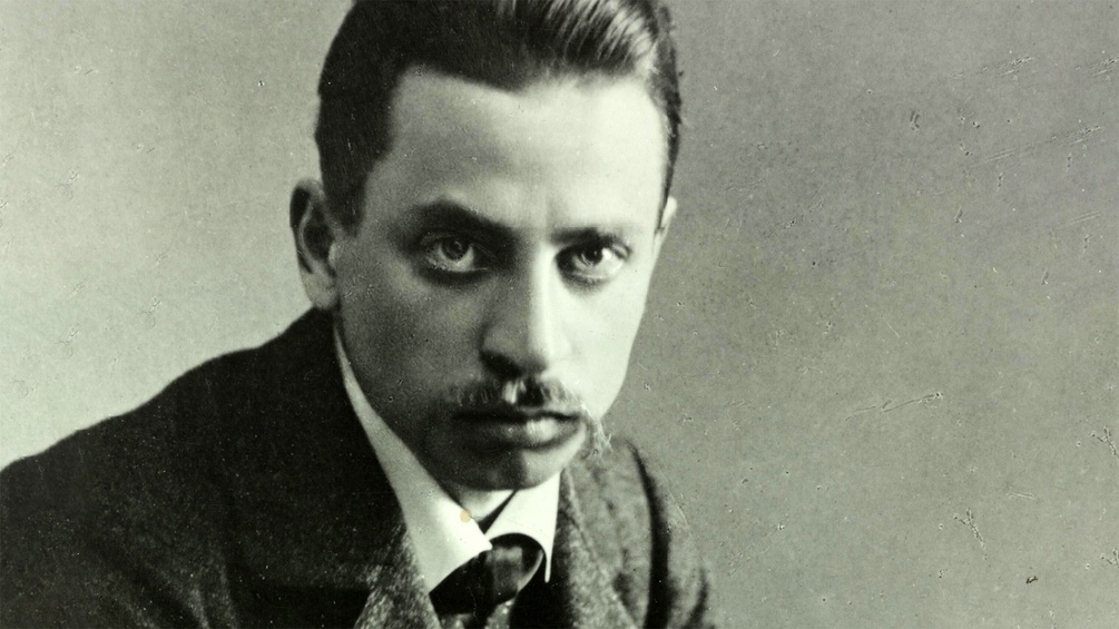 Porträt des Rilke, Rainer Maria 1875-1926, Reprofoto nach Aufnahme aus dem Jahre 1906
