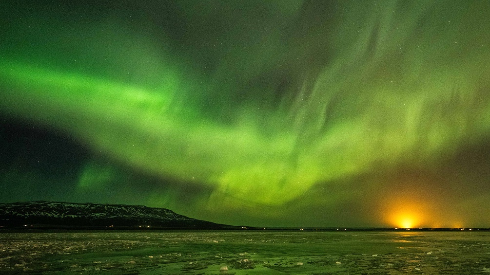 Grüne Polarlichter