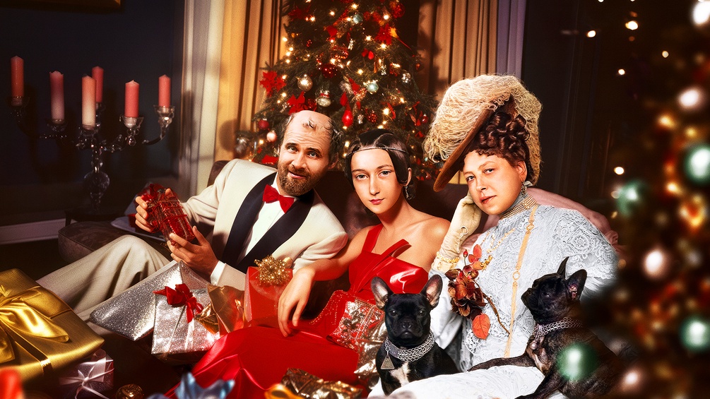 Bei diesem Weihnachtssujet sind Sie in guter Gesellschaft mit Gustav Klimt, Clara Schumann und Anna Sacher. 