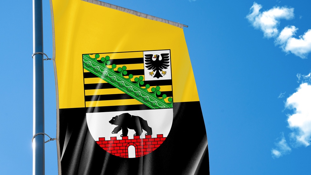 Fahne von Sachsen-Anhalt, Deutschland