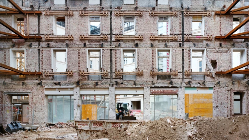 Wiener Hanuschhof während des Umbaus