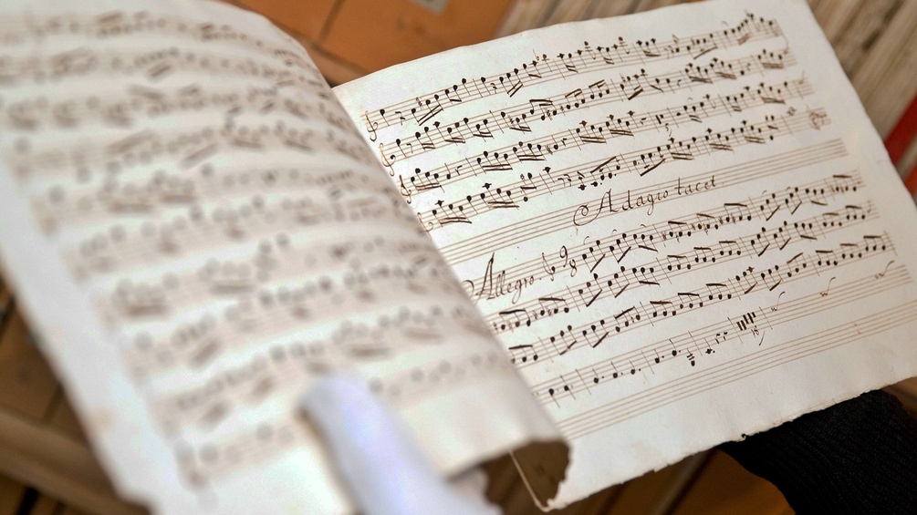 Notenblatt des Komponisten Vivaldi