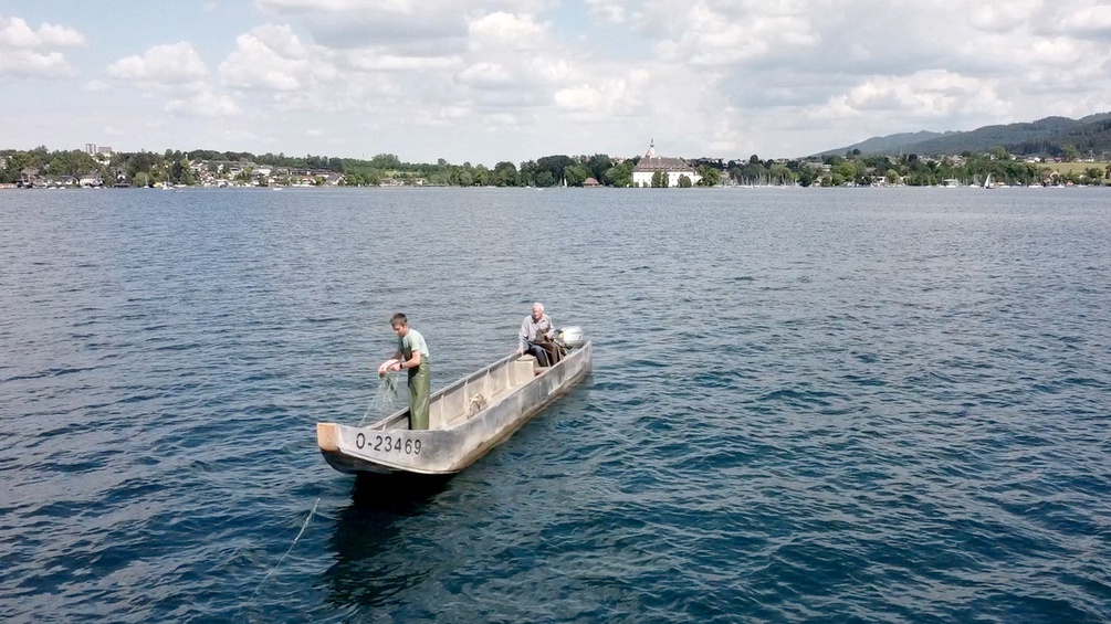 Fischerboot auf dem Attersee