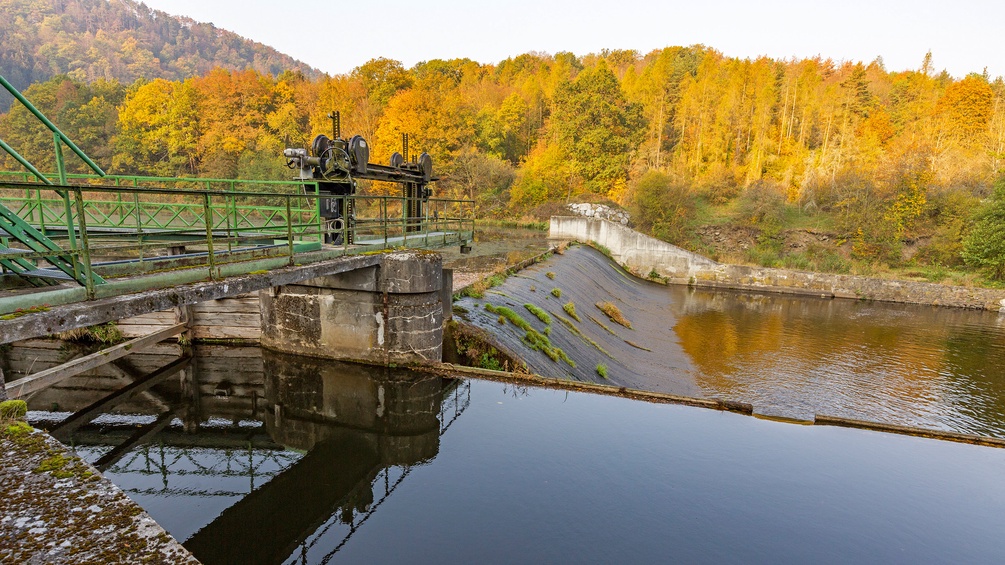 Wehranlage, Kraftwerk Rosenburg im Kamptal NÖ