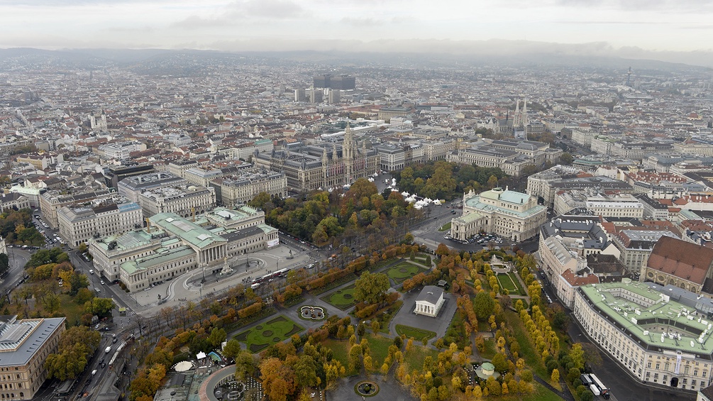 Luftaufnahme der Wiener Ringstraße