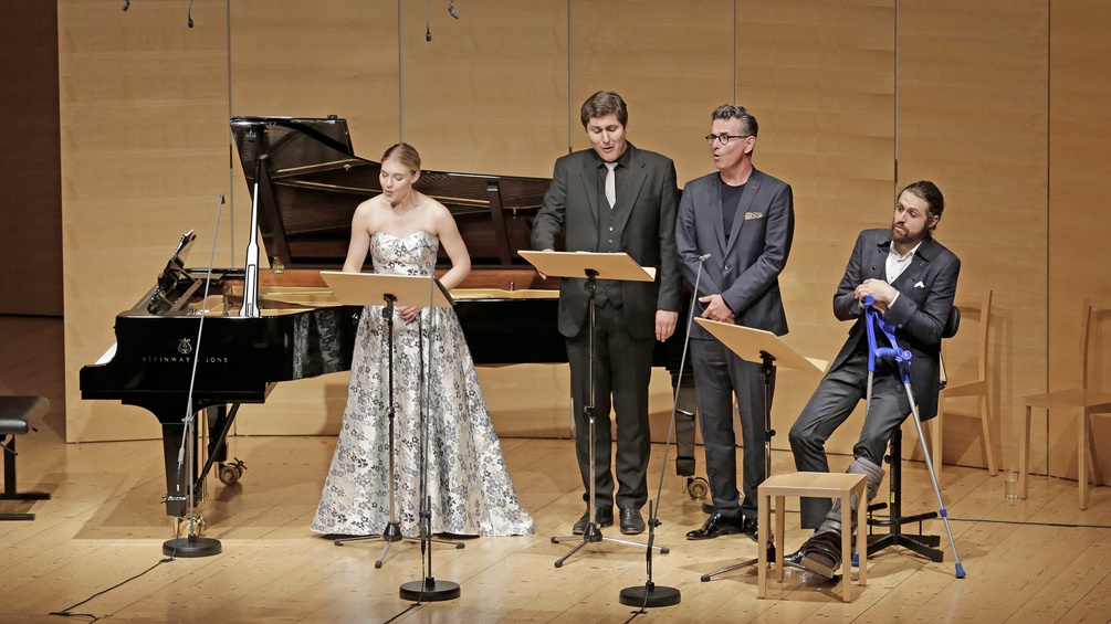 Erika Baikoff, Sopran; Patrick Grahl, Tenor; Konstantin Krimmel, Bariton; Daniel Heide, Klavier