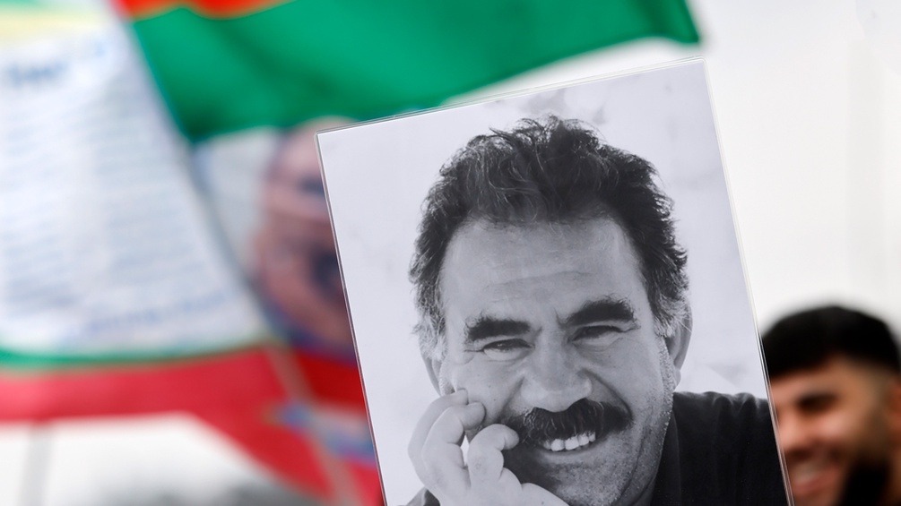 Abdullah Öcalan auf einem Plakat