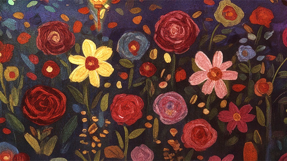 Gemalte Blumen