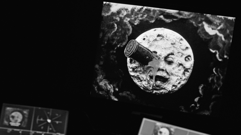 eine Szene aus "Le voyage dans la lune"