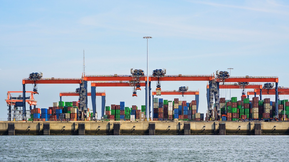 Containerterminal in Rotterdam