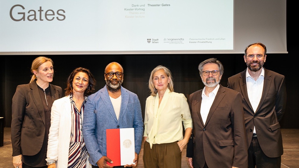 Bettina Götz, Veronica Kaup-Hasler, Theaster Gates, Elke Delugan-Meissl, Gerald Bast und Gerd Zillner.