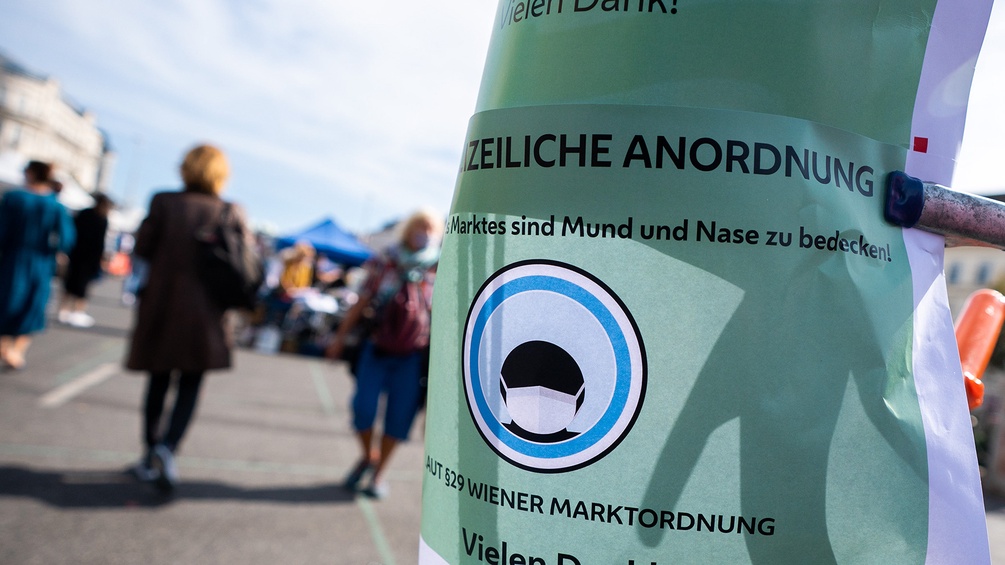 Maskenpflicht auf Wiener Märkten