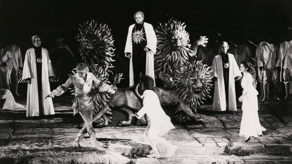 Salzburger Festspiele 1978: Martti Talvela als Sarastro, Eric Tappy als Tamino usw