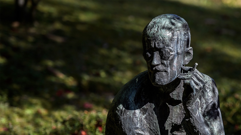James-Joyce-Statue am Friedhof von Zürich