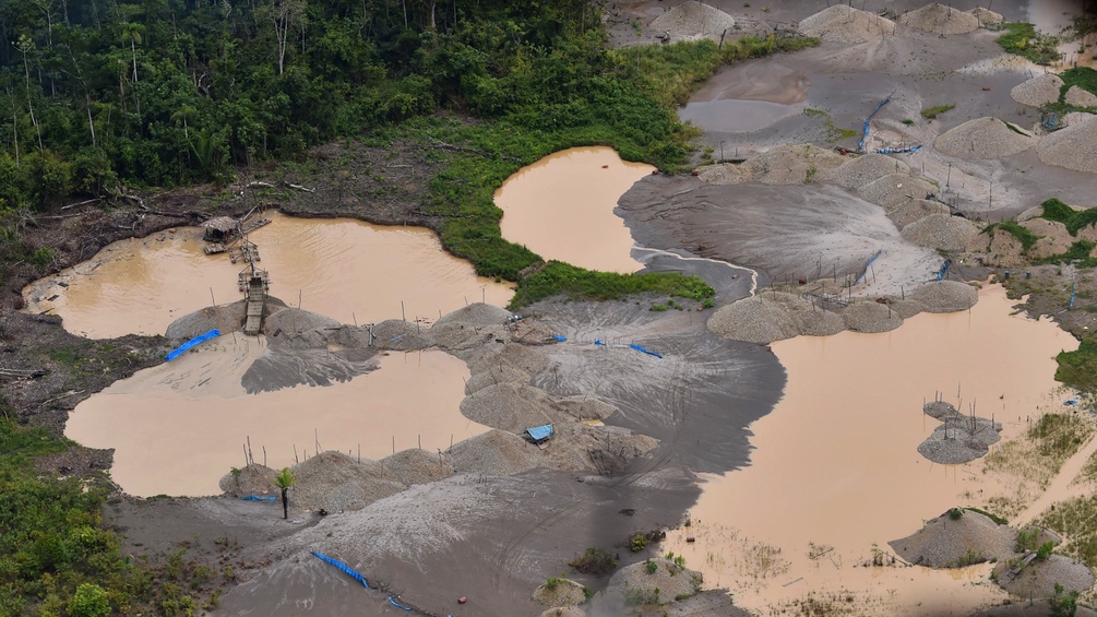 Illegale Mienen im Amazonas