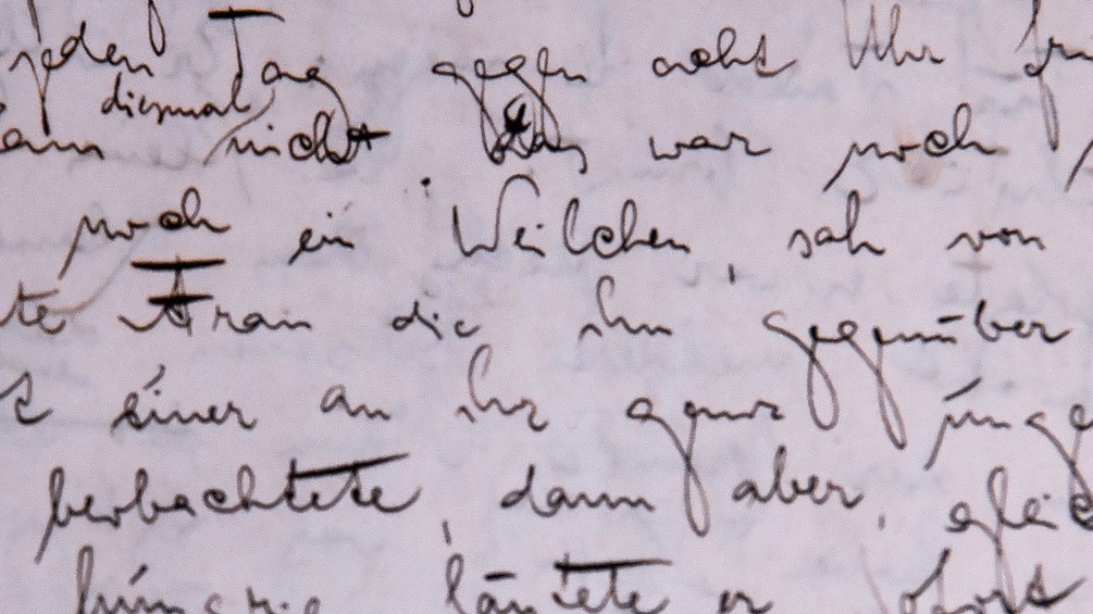 Handgeschriebenes Manusript von Franz Kafka