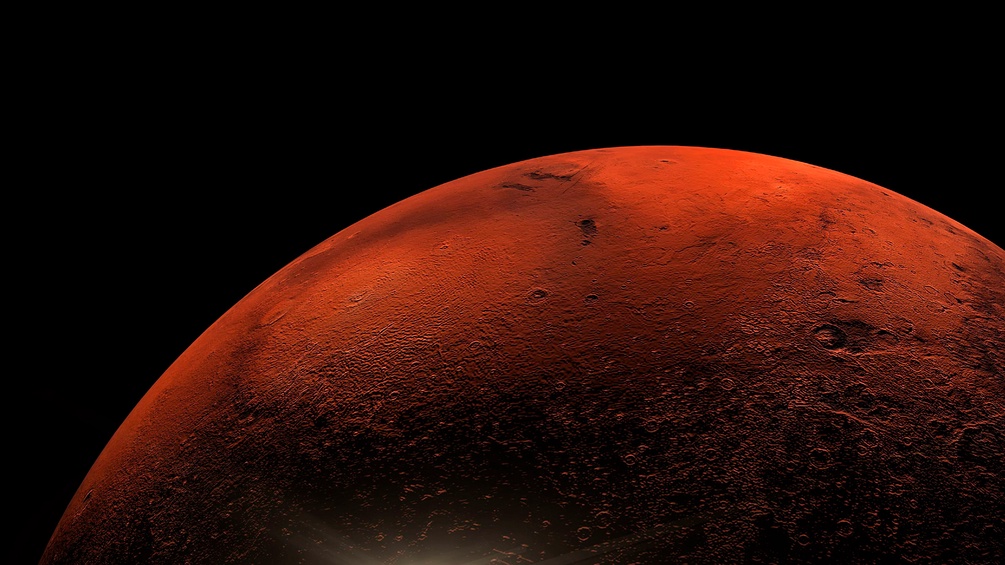 Mars, rote Oberfläche, Grafik