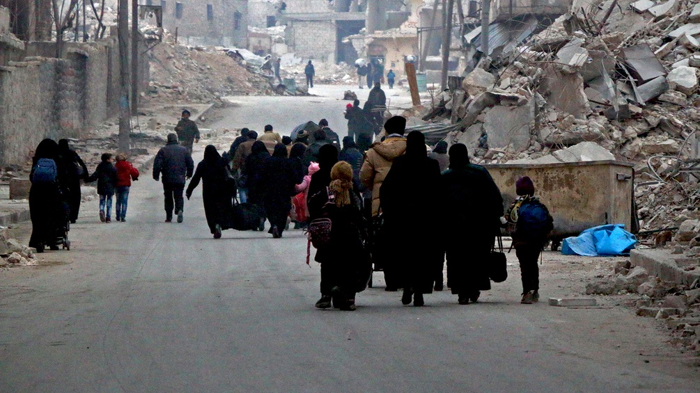 Flüchtlinge in Aleppo