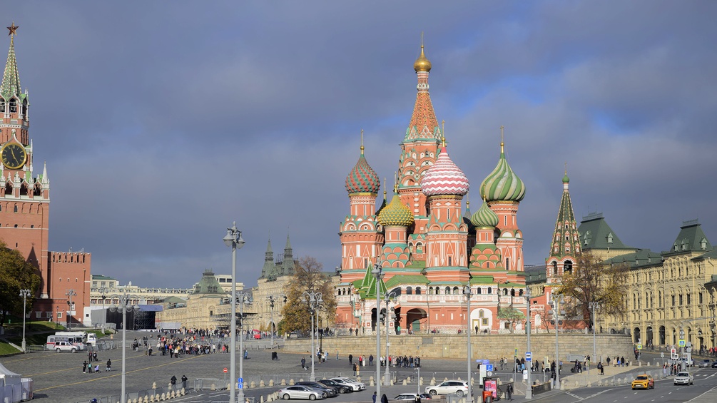 Die Basilius-Kathedrale am Roten Platz in Moskau