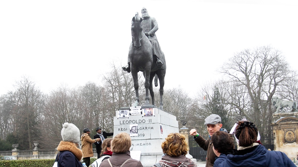 Die Umstrittene Statue von Kolonial-König Leopold II.