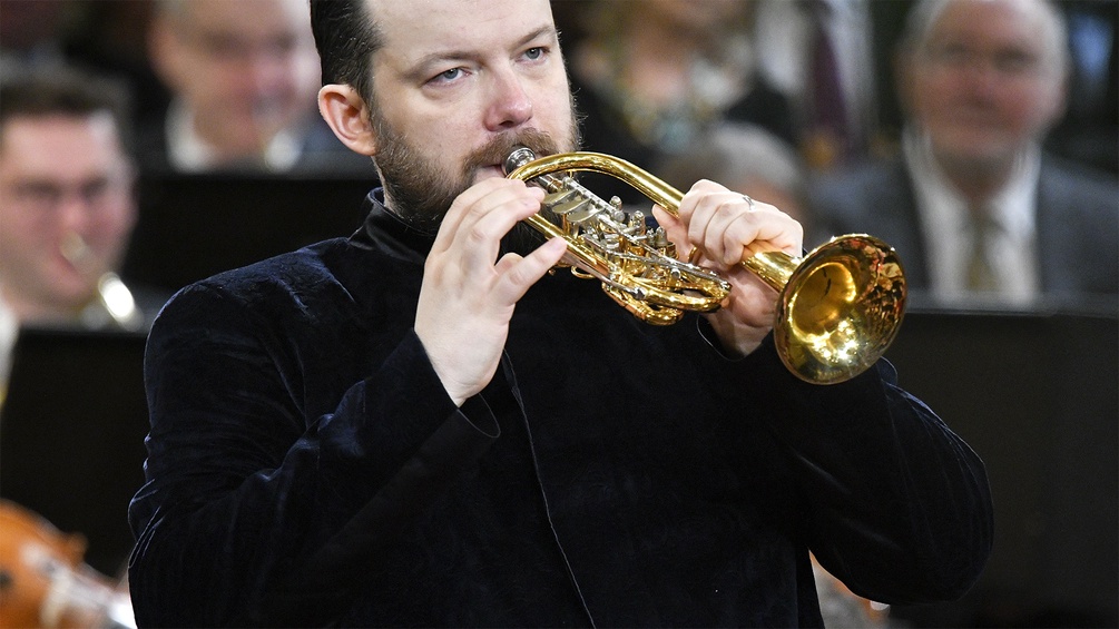 Andris Nelsons mit Trompete