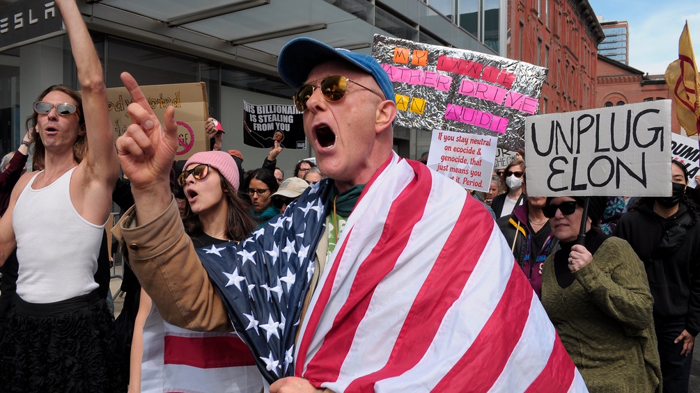 PICTUREDESK.COM/ZUMA/JIMIN KIM Protest gegen Elon Musk