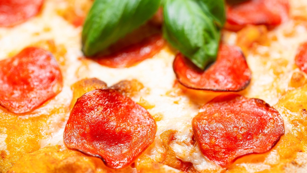 Pizza-Nahaufnahme