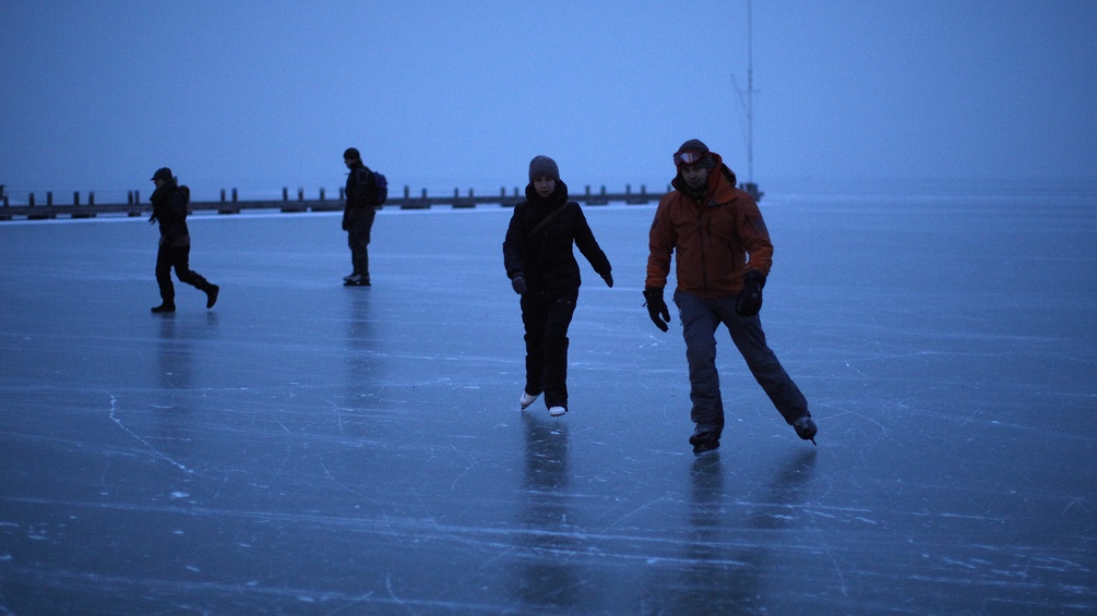 Eislaufen am Neusiedler See