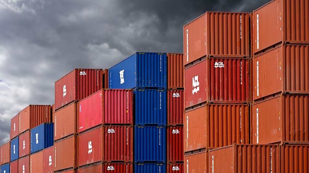 Container im Hafen von Hamburg