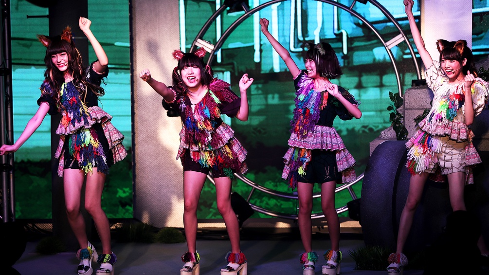 Die japanische Popgruppe 'Yumemiru Adolescence' 