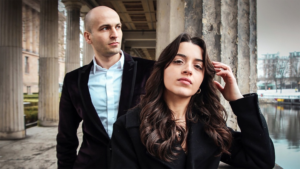 Christoph Croisé und Ana Bakradz - Ausschnitt des Albumcovers "Folklore"