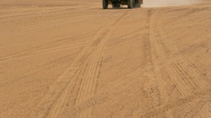 Fahrspuren in der Sahara