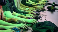 Die Händer von Computerspielern
